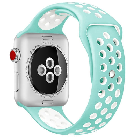 Sport Silicone Watchband Standard Edition, For Apple Watch Series 7 41mm / 6 & SE & 5 & 4 40mm / 3 & 2 & 1 38mm, For Apple Watch Ultra 49mm / Series 8&7 45mm / SE 2&6&SE&5&4 44mm / 3&2&1 42mm                                                             ...
