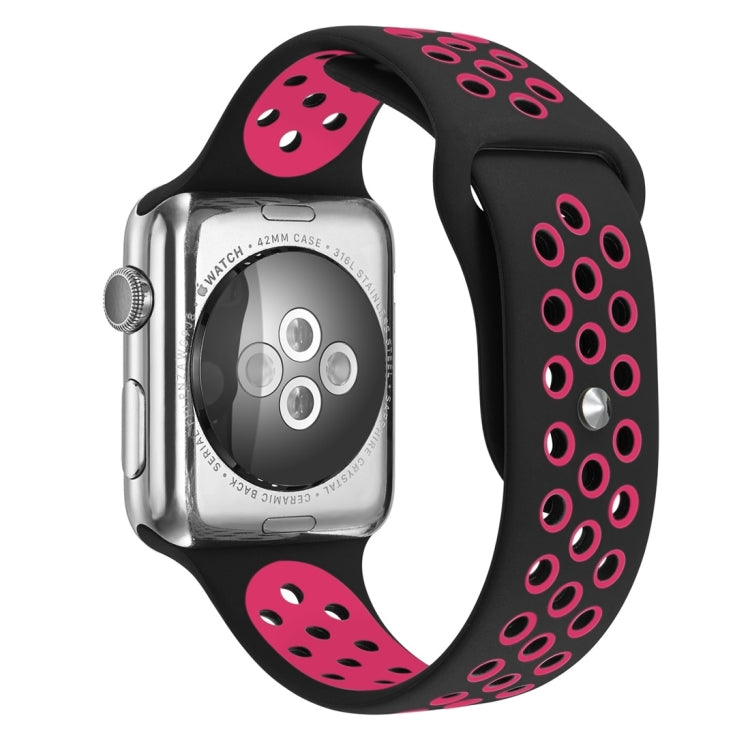 Sport Silicone Watchband Standard Edition, For Apple Watch Series 7 41mm / 6 & SE & 5 & 4 40mm / 3 & 2 & 1 38mm, For Apple Watch Ultra 49mm / Series 8&7 45mm / SE 2&6&SE&5&4 44mm / 3&2&1 42mm                                                             ...