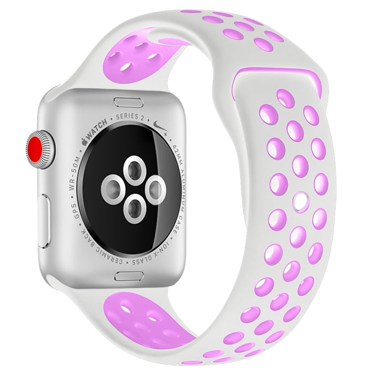 Sport Silicone Watchband Standard Edition, For Apple Watch Series 7 41mm / 6 & SE & 5 & 4 40mm / 3 & 2 & 1 38mm, For Apple Watch Ultra 49mm / Series 8&7 45mm / SE 2&6&SE&5&4 44mm / 3&2&1 42mm�������������������������������������������������������������...