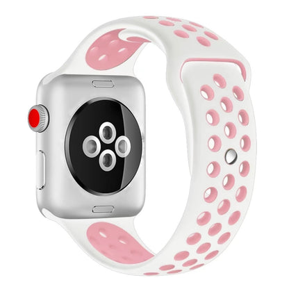Sport Silicone Watchband Standard Edition, For Apple Watch Series 7 41mm / 6 & SE & 5 & 4 40mm / 3 & 2 & 1 38mm, For Apple Watch Ultra 49mm / Series 8&7 45mm / SE 2&6&SE&5&4 44mm / 3&2&1 42mm                                                             ...