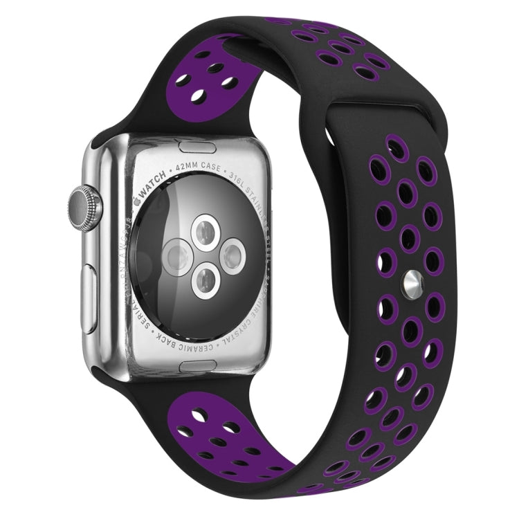 Sport Silicone Watchband Standard Edition, For Apple Watch Series 7 41mm / 6 & SE & 5 & 4 40mm / 3 & 2 & 1 38mm, For Apple Watch Ultra 49mm / Series 8&7 45mm / SE 2&6&SE&5&4 44mm / 3&2&1 42mm                                                             ...