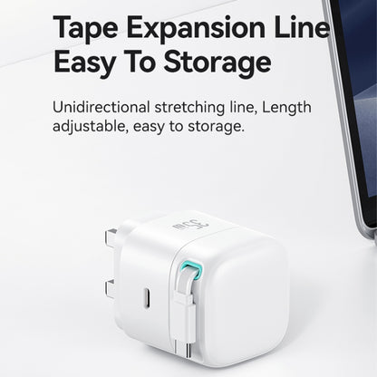 USAMS US-CC204 SMF Series PD35W Dual Type-C Port GaN Fast Charger, UK Plug