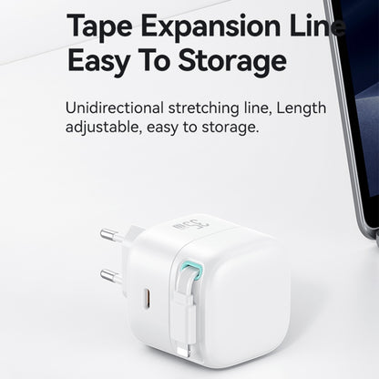 USAMS US-CC209 SMF Series PD35W 8 Pin + Type-C Dual Port GaN Fast Charger, EU Plug