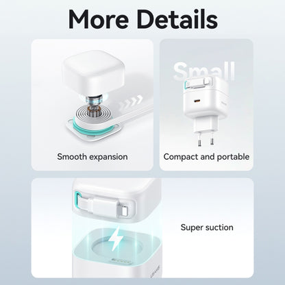 USAMS US-CC209 SMF Series PD35W 8 Pin + Type-C Dual Port GaN Fast Charger, EU Plug