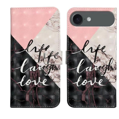 Oil Embossed 3D Drawing Leather Phone Case, For iPhone 17 Pro Max, For iPhone 17 Pro, For iPhone 17, For iPhone Air, For iPhone 16 Pro Max, For iPhone 16 Pro, For iPhone 16 Plus, For iPhone 16, For iPhone 15 Pro Max