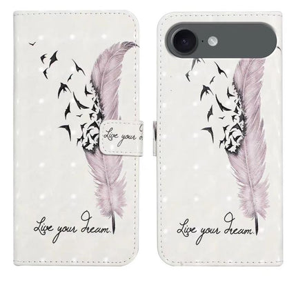 Oil Embossed 3D Drawing Leather Phone Case, For iPhone 17 Pro Max, For iPhone 17 Pro, For iPhone 17, For iPhone Air, For iPhone 16 Pro Max, For iPhone 16 Pro, For iPhone 16 Plus, For iPhone 16, For iPhone 15 Pro Max