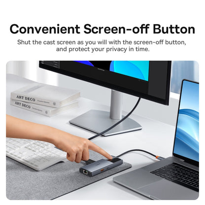 Baseus Metal Gleam Series II 6 in 1 Type-C to 1xHDMI+2xType-C+2xUSB+1xRJ45 HUB Docking Station, BS-OH099