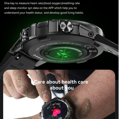Montre connectée K52 1,39 pouces BT5.0 avec prise en charge de la détection de la fréquence cardiaque et du sommeil
