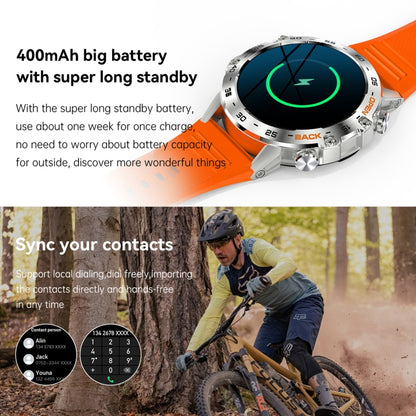 Montre connectée K52 1,39 pouces BT5.0 avec prise en charge de la détection de la fréquence cardiaque et du sommeil