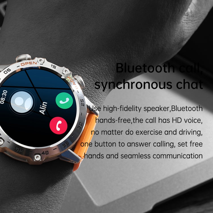 Montre connectée K52 1,39 pouces BT5.0 avec prise en charge de la détection de la fréquence cardiaque et du sommeil