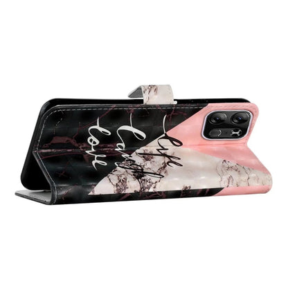 Oil Embossed 3D Drawing Leather Phone Case, For Tecno Spark Go 2023