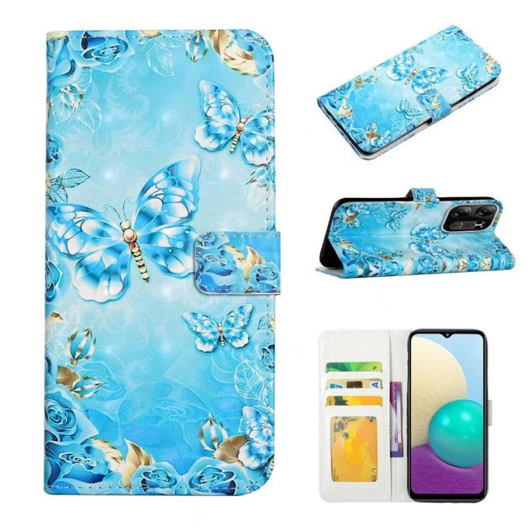 Oil Embossed 3D Drawing Leather Phone Case, For Tecno Spark Go 2023