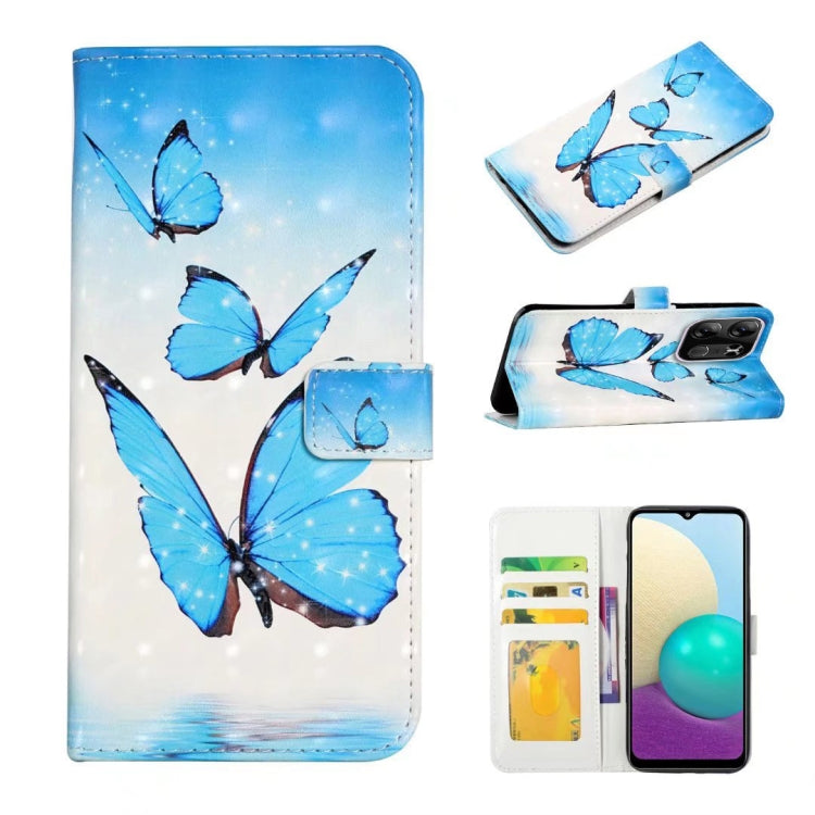 Oil Embossed 3D Drawing Leather Phone Case, For Tecno Spark Go 2023