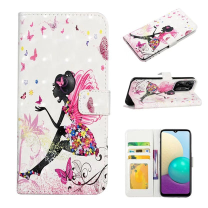 Oil Embossed 3D Drawing Leather Phone Case, For Tecno Spark Go 2023