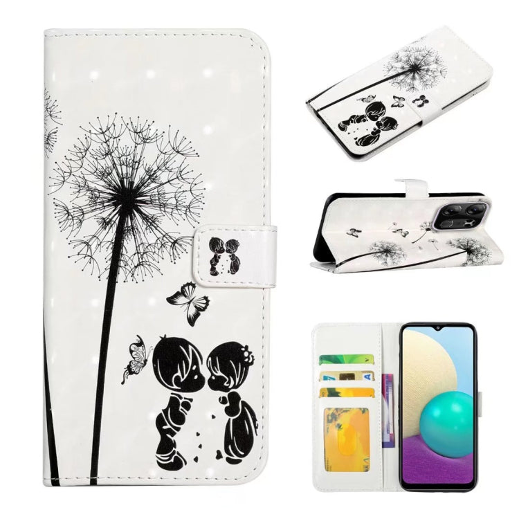 Oil Embossed 3D Drawing Leather Phone Case, For Tecno Spark Go 2023