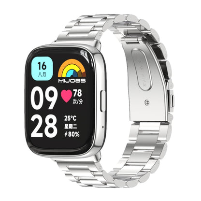 Mijobs Three-Bead Metal Stainless Steel Watch Band, For Redmi Watch 3 Lite / Watch 3 Active