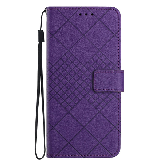 Rhombic Grid Texture Leather Phone Case