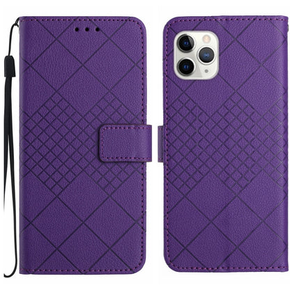 Rhombic Grid Texture Leather Phone Case