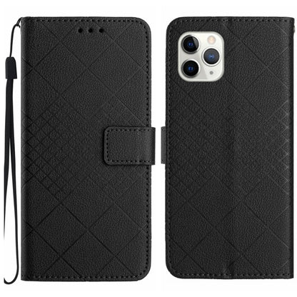 Rhombic Grid Texture Leather Phone Case