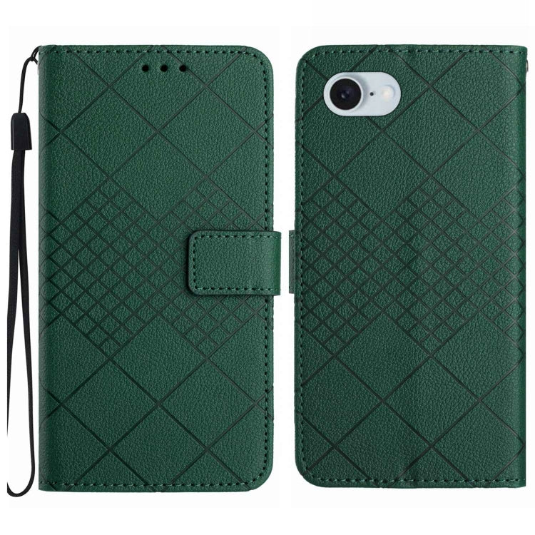 Rhombic Grid Texture Leather Phone Case