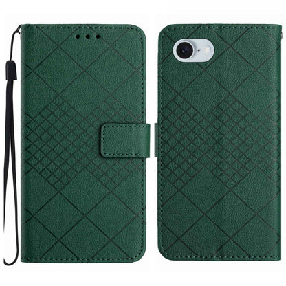 Rhombic Grid Texture Leather Phone Case