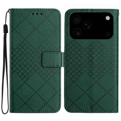Rhombic Grid Texture Leather Phone Case