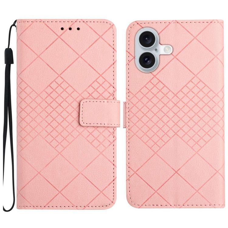 Rhombic Grid Texture Leather Phone Case