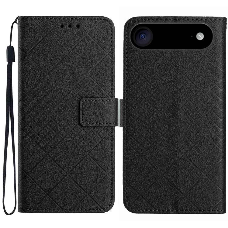 Rhombic Grid Texture Leather Phone Case