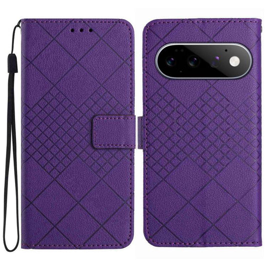 Rhombic Grid Texture Leather Phone Case, For Google Pixel 11 Pro XL, For Google Pixel 11 Pro / 11, For Google Pixel 10a, For Google Pixel 9a, For Google Pixel 9 Pro XL, For Google Pixel 9 Pro, For Google Pixel 9, For Google Pixel 8 Pro, For Google Pixe...