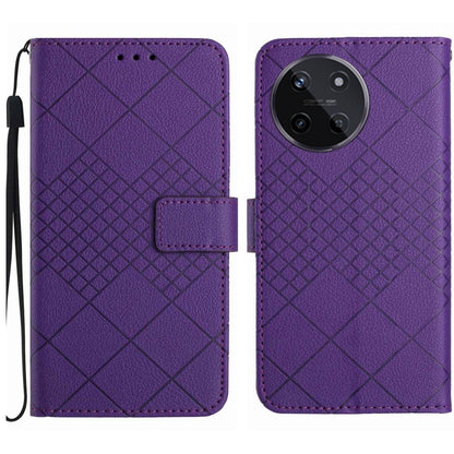 Rhombic Grid Texture Leather Phone Case, For Realme C63 5G, For Realme 12 5G Global, For Realme 12+ Global, For Realme 12 Pro/12 Pro+ Global, For Realme C67 4G, For Realme 11 4G Global, For Realme C53 / C51 / Narzo N53, For Realme 11 5G Global         ...