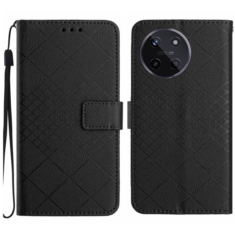 Rhombic Grid Texture Leather Phone Case, For Realme C63 5G, For Realme 12 5G Global, For Realme 12+ Global, For Realme 12 Pro/12 Pro+ Global, For Realme C67 4G, For Realme 11 4G Global, For Realme C53 / C51 / Narzo N53, For Realme 11 5G Global         ...