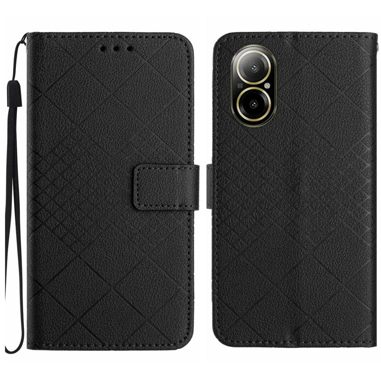 Rhombic Grid Texture Leather Phone Case, For Realme C63 5G, For Realme 12 5G Global, For Realme 12+ Global, For Realme 12 Pro/12 Pro+ Global, For Realme C67 4G, For Realme 11 4G Global, For Realme C53 / C51 / Narzo N53, For Realme 11 5G Global         ...