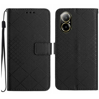 Rhombic Grid Texture Leather Phone Case, For Realme C63 5G, For Realme 12 5G Global, For Realme 12+ Global, For Realme 12 Pro/12 Pro+ Global, For Realme C67 4G, For Realme 11 4G Global, For Realme C53 / C51 / Narzo N53, For Realme 11 5G Global         ...