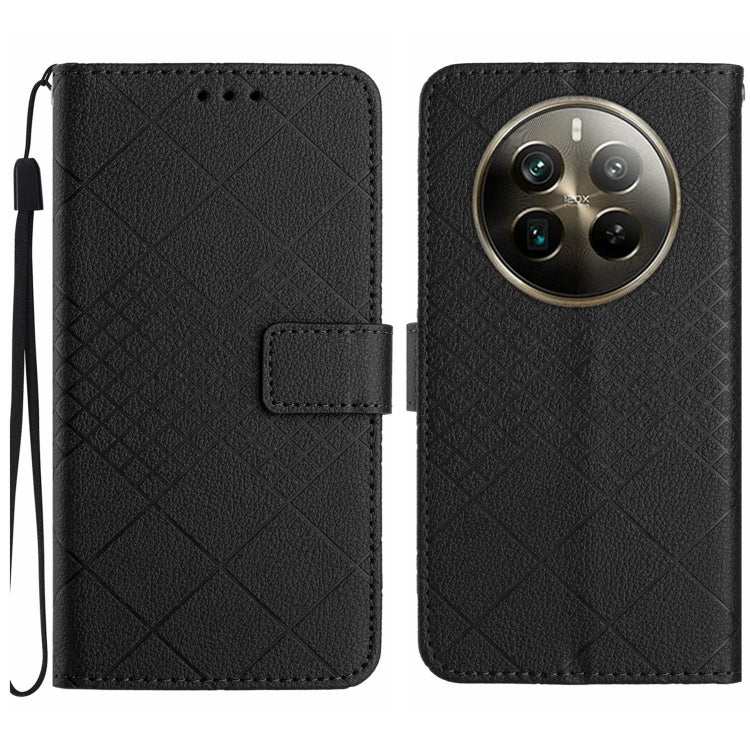 Rhombic Grid Texture Leather Phone Case, For Realme C63 5G, For Realme 12 5G Global, For Realme 12+ Global, For Realme 12 Pro/12 Pro+ Global, For Realme C67 4G, For Realme 11 4G Global, For Realme C53 / C51 / Narzo N53, For Realme 11 5G Global         ...