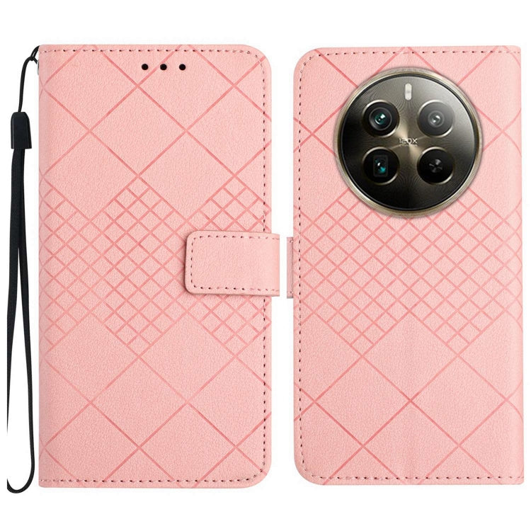Rhombic Grid Texture Leather Phone Case, For Realme C63 5G, For Realme 12 5G Global, For Realme 12+ Global, For Realme 12 Pro/12 Pro+ Global, For Realme C67 4G, For Realme 11 4G Global, For Realme C53 / C51 / Narzo N53, For Realme 11 5G Global         ...