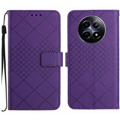 Rhombic Grid Texture Leather Phone Case, For Realme C63 5G, For Realme 12 5G Global, For Realme 12+ Global, For Realme 12 Pro/12 Pro+ Global, For Realme C67 4G, For Realme 11 4G Global, For Realme C53 / C51 / Narzo N53, For Realme 11 5G Global         ...