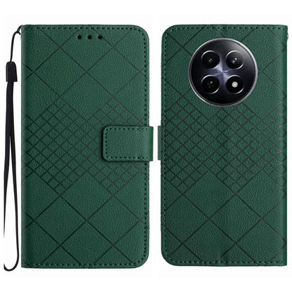 Rhombic Grid Texture Leather Phone Case, For Realme C63 5G, For Realme 12 5G Global, For Realme 12+ Global, For Realme 12 Pro/12 Pro+ Global, For Realme C67 4G, For Realme 11 4G Global, For Realme C53 / C51 / Narzo N53, For Realme 11 5G Global         ...