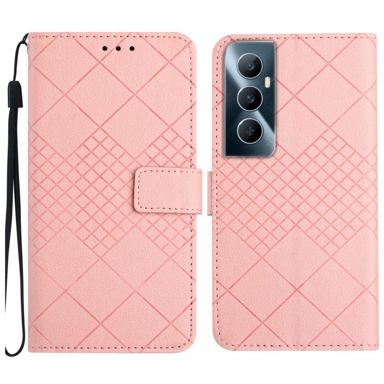 Rhombic Grid Texture Leather Phone Case, For Realme C63 5G, For Realme 12 5G Global, For Realme 12+ Global, For Realme 12 Pro/12 Pro+ Global, For Realme C67 4G, For Realme 11 4G Global, For Realme C53 / C51 / Narzo N53, For Realme 11 5G Global         ...