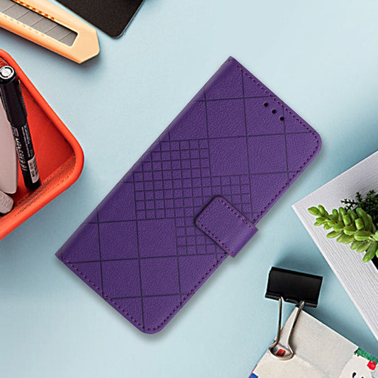 Rhombic Grid Texture Leather Phone Case, For Realme C63 5G, For Realme 12 5G Global, For Realme 12+ Global, For Realme 12 Pro/12 Pro+ Global, For Realme C67 4G, For Realme 11 4G Global, For Realme C53 / C51 / Narzo N53, For Realme 11 5G Global         ...