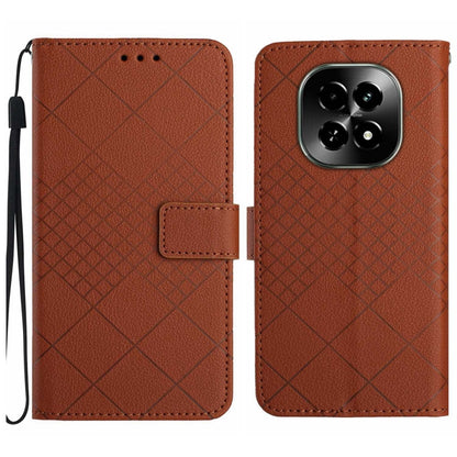 Rhombic Grid Texture Leather Phone Case, For Realme C63 5G, For Realme 12 5G Global, For Realme 12+ Global, For Realme 12 Pro/12 Pro+ Global, For Realme C67 4G, For Realme 11 4G Global, For Realme C53 / C51 / Narzo N53, For Realme 11 5G Global         ...