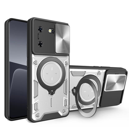 CD Texture Sliding Camshield Magnetic Holder Phone Case, For Tecno Pova 8 5G, For Tecno Spark 50 5G, For Tecno Spark 50 4G, For Tecno Camon 50 Pro 4G, For Tecno Pova 6 Neo 4G, For Tecno Pova 6 4G, For Tecno Camon 30 Pro 5G, For Tecno Camon 30 4G / 5G  ...