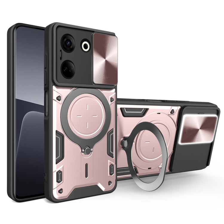 CD Texture Sliding Camshield Magnetic Holder Phone Case, For Tecno Pova 8 5G, For Tecno Spark 50 5G, For Tecno Spark 50 4G, For Tecno Camon 50 Pro 4G, For Tecno Pova 6 Neo 4G, For Tecno Pova 6 4G, For Tecno Camon 30 Pro 5G, For Tecno Camon 30 4G / 5G  ...