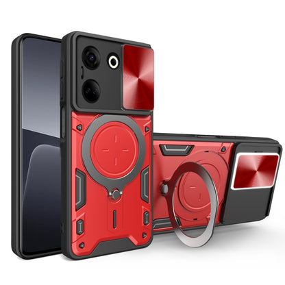 CD Texture Sliding Camshield Magnetic Holder Phone Case, For Tecno Pova 8 5G, For Tecno Spark 50 5G, For Tecno Spark 50 4G, For Tecno Camon 50 Pro 4G, For Tecno Pova 6 Neo 4G, For Tecno Pova 6 4G, For Tecno Camon 30 Pro 5G, For Tecno Camon 30 4G / 5G  ...