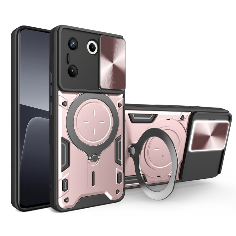 CD Texture Sliding Camshield Magnetic Holder Phone Case, For Tecno Pova 8 5G, For Tecno Spark 50 5G, For Tecno Spark 50 4G, For Tecno Camon 50 Pro 4G, For Tecno Pova 6 Neo 4G, For Tecno Pova 6 4G, For Tecno Camon 30 Pro 5G, For Tecno Camon 30 4G / 5G  ...