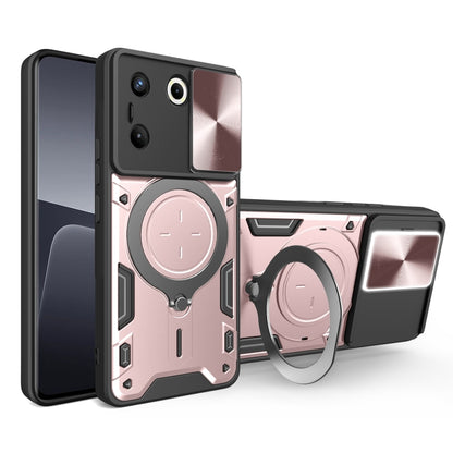 CD Texture Sliding Camshield Magnetic Holder Phone Case, For Tecno Pova 8 5G, For Tecno Spark 50 5G, For Tecno Spark 50 4G, For Tecno Camon 50 Pro 4G, For Tecno Pova 6 Neo 4G, For Tecno Pova 6 4G, For Tecno Camon 30 Pro 5G, For Tecno Camon 30 4G / 5G  ...