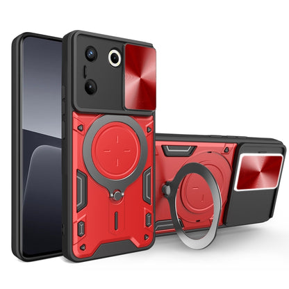 CD Texture Sliding Camshield Magnetic Holder Phone Case, For Tecno Pova 8 5G, For Tecno Spark 50 5G, For Tecno Spark 50 4G, For Tecno Camon 50 Pro 4G, For Tecno Pova 6 Neo 4G, For Tecno Pova 6 4G, For Tecno Camon 30 Pro 5G, For Tecno Camon 30 4G / 5G  ...
