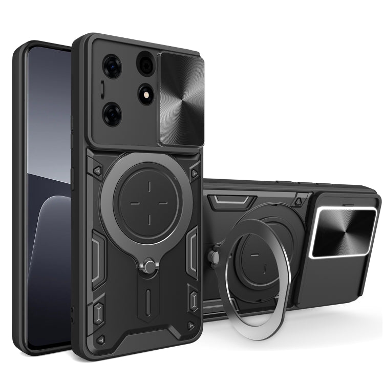CD Texture Sliding Camshield Magnetic Holder Phone Case, For Tecno Pova 8 5G, For Tecno Spark 50 5G, For Tecno Spark 50 4G, For Tecno Camon 50 Pro 4G, For Tecno Pova 6 Neo 4G, For Tecno Pova 6 4G, For Tecno Camon 30 Pro 5G, For Tecno Camon 30 4G / 5G  ...