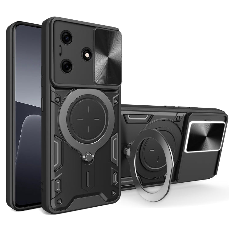 CD Texture Sliding Camshield Magnetic Holder Phone Case, For Tecno Pova 8 5G, For Tecno Spark 50 5G, For Tecno Spark 50 4G, For Tecno Camon 50 Pro 4G, For Tecno Pova 6 Neo 4G, For Tecno Pova 6 4G, For Tecno Camon 30 Pro 5G, For Tecno Camon 30 4G / 5G  ...