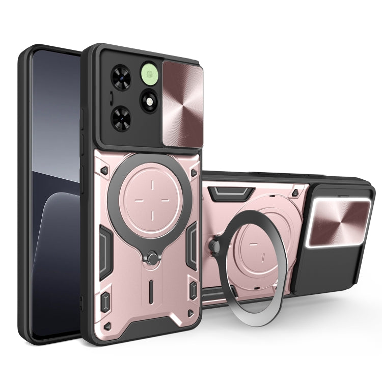 CD Texture Sliding Camshield Magnetic Holder Phone Case, For Tecno Pova 8 5G, For Tecno Spark 50 5G, For Tecno Spark 50 4G, For Tecno Camon 50 Pro 4G, For Tecno Pova 6 Neo 4G, For Tecno Pova 6 4G, For Tecno Camon 30 Pro 5G, For Tecno Camon 30 4G / 5G  ...