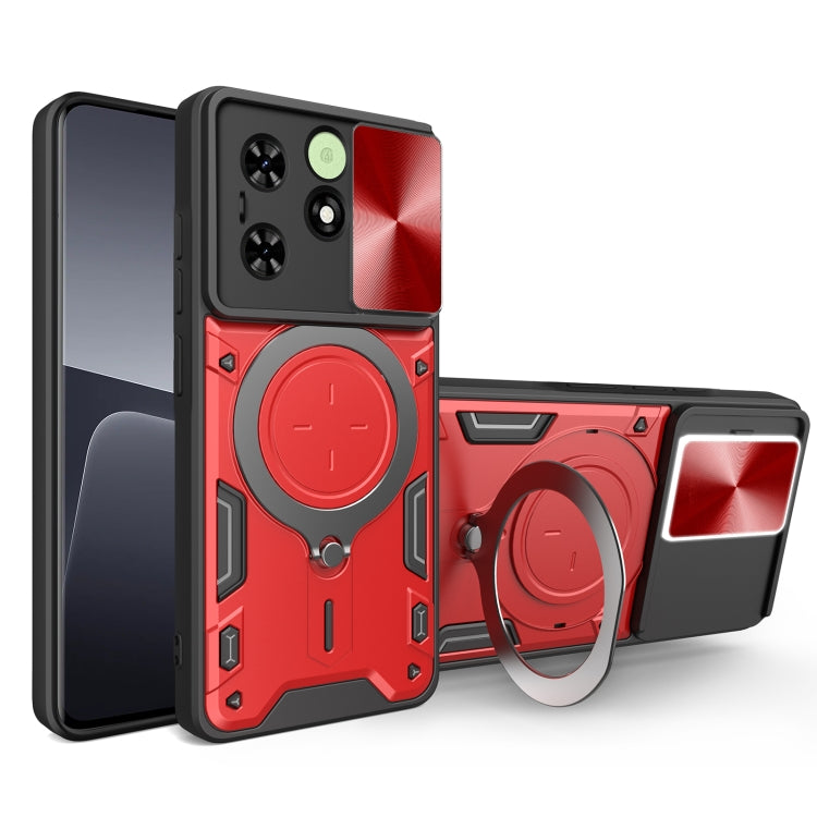 CD Texture Sliding Camshield Magnetic Holder Phone Case, For Tecno Pova 8 5G, For Tecno Spark 50 5G, For Tecno Spark 50 4G, For Tecno Camon 50 Pro 4G, For Tecno Pova 6 Neo 4G, For Tecno Pova 6 4G, For Tecno Camon 30 Pro 5G, For Tecno Camon 30 4G / 5G  ...